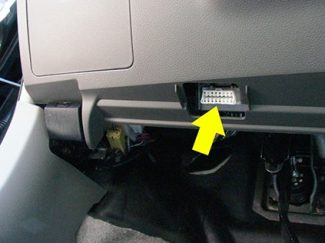 OBD2 port located under the drivers side dash